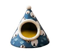 Cat Beds, 17.72x17.72 inch Cat Cave Bed for Indoor Cats, Triangle Plush Cat Bed with Cover, Self-Warming Cat Nesting Bed, Cute Dog Tent for Cats, Thickened Cat Nesting Furniture, Cozy Cat Cave Bed