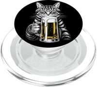 Cat Beer Y2ks Vintage 90s Funny Cats Meme Fun Kitty Drunk Drunk PopSockets PopGrip pour MagSafe