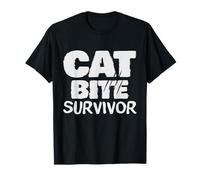 Cat Bite Survivor Funny Cat Bite Humor Tee Girls Boys T-Shirt