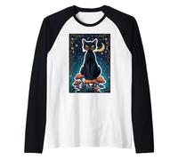 Cat Black Shadow Magie Mystique Féline Sorcière Soul Power Core Manche Raglan