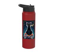 Cat Black Shadow Magie mystique Féline Sorcière Soul Power Core Stainless Steel Insulated Water Bottle
