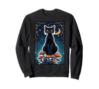Cat Black Shadow Magie Mystique Féline Sorcière Soul Power Core Sweatshirt