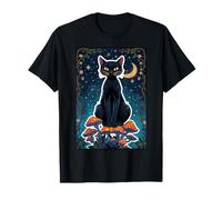 Cat Black Shadow Magie Mystique Féline Sorcière Soul Power Core T-Shirt