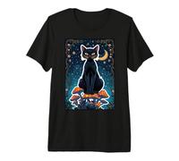Cat Black Shadow Magie Mystique Féline Sorcière Soul Power Core T-Shirt Haut de Gamme
