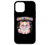 Cat Blowing Bubble Chewing Gum Bubble Trouble Meow Coque pour iPhone 12 Mini