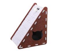 Cat Board anti-rayures pour chats d'intérieur | Coussin triangulaire en feutre pour chat, tapis semi-couvert, résistant à l'usure et grimpant pour aiguiser la griffe, jouer, se détendre