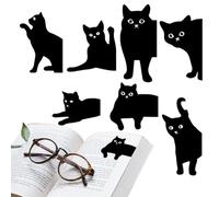 Cat Bookmark - Clips de page magnétiques Cat Black Cat - Marqueurs de page de livres mignons pour enseignants | Ensemble d'applications de marqueurs magnétiques pour amateurs de lecture