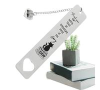 Cat Bookmark - Silver Bookmark Collègue qui sort de cadeaux, cadeau d'étudiant pour la fête des enseignants | remise de diplôme d'anniversaire, cadeaux de Noël, souvenez-vous toujours de la fête des