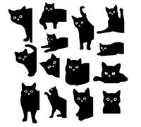 Cat Bookmarks Magnétiques - Bookmark Mignon De Chat, 14 Pièces Cats Shape Reading Clips, Animal Magnet Page Marker Pour Les Élèves Enseignants Hommes Filles Adultes Adolescents Mother Book Love
