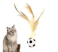 Cat Bouncy Ball avec Plume, Queue rebondissante Jouets Chat pour Chats intérieurs, Jouet de Balle de Plumes de Chat, Jouet de Chat à Balle, Chien interactif gibier Chaton fournit des Fourniture