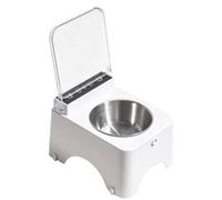 Cat Bowls, 22x19x16cm Non Slip Dustproof Feeding Station, ABS Elevated Pet Food Dish for Kitten Cat Indoor Outdoor Living Room Kitchen Home Daily Feeding Water Drinking Use