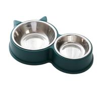 Cat Bowls, Dog Food Bowl, Stainless Steel Adorable Multipurpose Lightweight Water Dish for Daily Pet Feeding, Ensuring Long Lasting Use, Easy Cleaning, 5.51x1.97 inches, Pink, Green