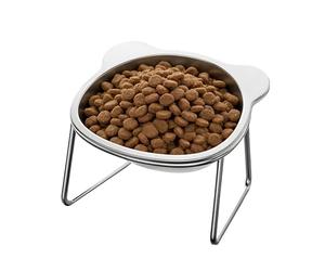 Cat Bowls Elevated - Stainless Steel, Non Slip Feeder, Whisker Friendly Kitten Bowl, Raised Pet Dish | Anti Spill Pet Feeding Bowl Stand, Durable Cat Puppy Food Water Bowls For Indoor Outdoor Use