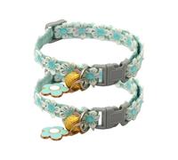Cat Breakaway Collar, 2X Puppy Neckband with Buckle and Bell, Adjustable Comfortable Design, Sturdy Pet Supplies for Outdoor Walking, Traveling, and Training