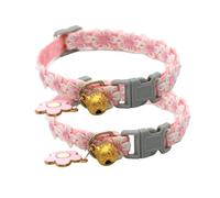Cat Breakaway Collar, 2X Puppy Neckband with Buckle and Bell, Adjustable Comfortable Design, Sturdy Pet Supplies for Outdoor Walking, Traveling, and Training