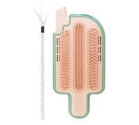 Cat Brush, Corner Massage Comb, Soft Groomer With Catnip, Wall Corner Scratcher For Kittens, Cats, Dogs, Soft And Gentle Bristles, Reduces Shedding And Hairballs, 6.46x3.31 Inches