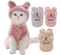 Cat Bunny Orees Costume Coupte de chien mignon Sweat capuche Pull de lapin Puppy Puppy Pet Apparel (xxx-grand rose)