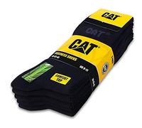 CAT Business Lot de 5 paires de chaussettes fines pour homme et femme sans caoutchouc Taille 35-50, Noir (Black), 47-50