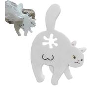 Cat Butt Bread Clip, 3D Printed Sealing Clamp, Funny Pet-Themed Bag Closer, Strong Reusable Lock Clip, Perfect for Kitchen, Home, Bakery, Restaurant, Garden, Snack Food Storage, 10 x 10 x 0,4 cm White