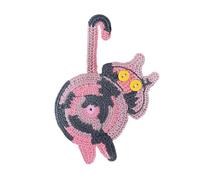 Cat Butt Drink Mat, Cats Drink Coasters, Cup Cushion Tabletop Protection, Coffee Tea Coaster Cat Lovers, Drinks Deep Grooved Absorbent Coaster Protect Furniture, Easy to Use, Portable for Tabletop