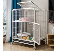 Cat Cage - Cat Cage Outdoorcat Cage Playpen, Metal Cat Kitten Cage Small Animals Hutch with Cat Scratch Posts Hammock Hammock surdimensionné Villa sur Roues sur Roues FANDIAO