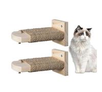 Cat Cage Step, Step Cage Step, Cage Steps Ladder with Paw Care Function, 14 cm Robust Non-Slip Woodens Steps for Cats, Space-Saving Climbing Aid & Safe Movement in The Cagee