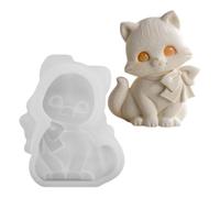 Cat Candle-Mold, 3D Silicone-Mold, Cute Animal Craft-Mold