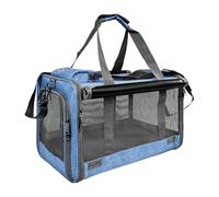 Cat Carrier Bag - 46x30x30cm Up to 20lbs Breathable Polyester Portable Ventilated Travel Pet Tote for Cats | Cat Travel Carrier, Soft Sided Pet Bag, Car Airplane Camping Use
