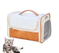 Cat Carrier Bag, Breathable Pet Transport Case, Soft-Sided Mesh Travel Crate, Foldable Small Animal Carrier Tote, Lightweight Secure for Kittens, Puppies, Rabbits, Ferrets, Travels