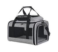 Cat Carrier Bag - Expandable Soft Sided Carrier, Breathable Mesh Pet Holder with Safety Clasps, Portable Travel Bag for Comfort, Secure Cat Transport Design, for Home Driving Hiking Camping Going Out