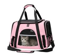 Cat Carrier Bag - Soft Foldable Pet Shoulder Carrying | Crate Breathable Lightweight Travel Tote Safety Mesh Ventilated Portable Pet for Vacation, Hiking, Camping, Shopping Or Outdoor Use