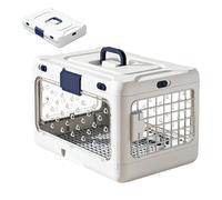 Cat Carrier Box - Hard-Sided Portable Foldable | Small Medium Pet Travel Crate | for Small Medium Kitten Puppy Outings Camping Walking Road Trip Hiking Cycling