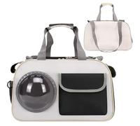 Cat Carrier, Bubble Window Kitten Backpack, Efficient Ventilation, Secure Airflow Pet Bag for Camping, Vet Trips, Motorcycle, Hiking, Airplane, Outdoor Use, 17.72x10.24x11.02 inches