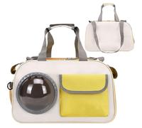 Cat Carrier, Bubble Window Kitten Bag, 17.72x10.24x11.02 inches Ventilated Design & Comfortable, Breathable Travel Transporter for Camping, Hospital Visits, Motorcycle, Airplane, Outdoor Adventures