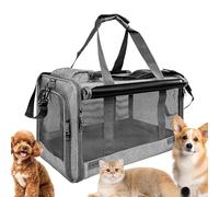 Cat Carrier - Portable Pet Travel Bag for Cats and Small Animals | Breathable Mesh with Soft Cushion Interior, Lightweight Foldable Design, Secure Zipper Closure for Home Trips Or Outdoor Travel