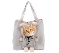 Cat Carrier Purse Bag - 13.78 inch Tall Canvas Soft-Sided Pouch | Breathable Pet Travel Carrier for Vet, Airplane, Car, Shopping, and Daily Urban Outing Use