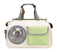 Cat Carrier with Bubble Window, Breathable Travel Kitten Bag, Ideal for Camping, Hospital Visits, Hiking, Motorcycle, Car Adventures, Airplane, School, and Outdoor Activities