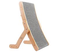 Cat Cat Bratching Board, gratteur de Chat en Carton pour Les Chats intérieurs, Rayure déformable, pading grattant de Chats Debout pour Animaux de Compagnie Couleur en Bois (Argent)