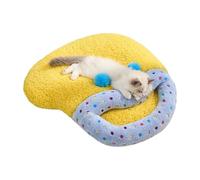 Cat Cat Cave, 23,62 pouces Chat de couchage à la peluche chaude pour voyages en plein air, nid de compagnie confortable pour le sol, le balcon, le salon, l'appartement, le bureau et les coins de la ma