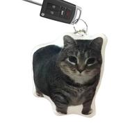 Cat, Cat,Porte-clés minou rotatif drôle - Pendentif casque unique avec la parole, charme créatif, porte-clés de sécurité pour accessoires de sac, avec son, verwijzen naar de beschrijving