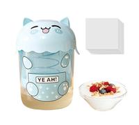 Cat Cat Yogurt Essaim, Filtre de tamis de cuisine de cuisine, outil d'escroccure, couvercle en maille anti-poussière, assistant de jus de fromage, 20,3x15 cm, pour la préparation à la cuisson