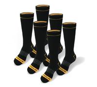CAT Catepillar Men's 6-Pack Half Cushioned Crew Socks, Black, XX-Large