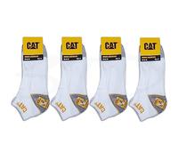 CAT Caterpillar 12 Paires Baskets de Travail Chaussettes pour Femmes Hommes - Chaussettes d'Affaires Bas Taille 39-50 (39-42, 12 Paires Blanc)