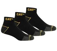CAT Caterpillar 12 paires de chaussettes de travail/baskets de travail courtes en forme de baskets, noir, bleu, gris, taille 39-42/43-46/47-50