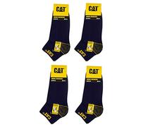 CAT Caterpillar 12 paires de chaussettes de travail/baskets de travail courtes en forme de baskets, noir, bleu, gris, taille 39-42/43-46/47-50