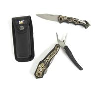 CAT Caterpillar 240358 Lot de 2 boîtes cadeau multi-outils et couteau