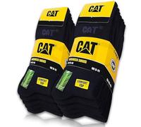 CAT CATERPILLAR BUSINESS Lot de 10 paires de chaussettes fines pour homme et femme sans caoutchouc avec pointe confort et pointe confortable dans les tailles 35-38, 39-42, 43-46, 47-50, 10 paires de