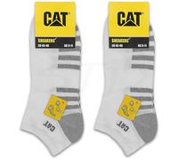 CAT Caterpillar - Lot de 6 paires de chaussettes de sport - Chaussettes de sport - Tailles 39-50 - Chaussettes fines renforcées, 6 paires de chaussettes blanches, 47-50