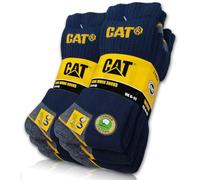 CAT Caterpillar Lot de 6 paires de chaussettes de travail pour homme et femme Tailles 35-50, bleu, 35-40