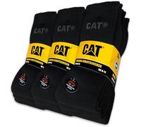 CAT CATERPILLAR THERMO SOCKS 9 Paires de chaussettes de travail chaussettes thermiques chaussettes d'hiver tailles 39-50 (FR/ES, Numérique, 47, 50, Taille normale, Taille normale, 9 Paires Noir)